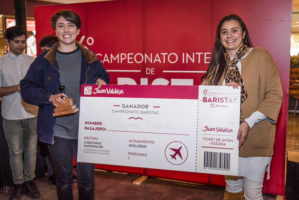 Josephine Pereira, ganadora del 6to campeonato interno de Juan Valdez Café