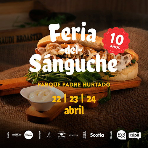 Vuelve la feria del sánguche y celebra 10 años