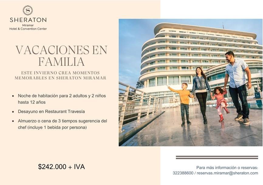 Vacaciones de Invierno para grandes y chicos en hotel Sheraton Miramar